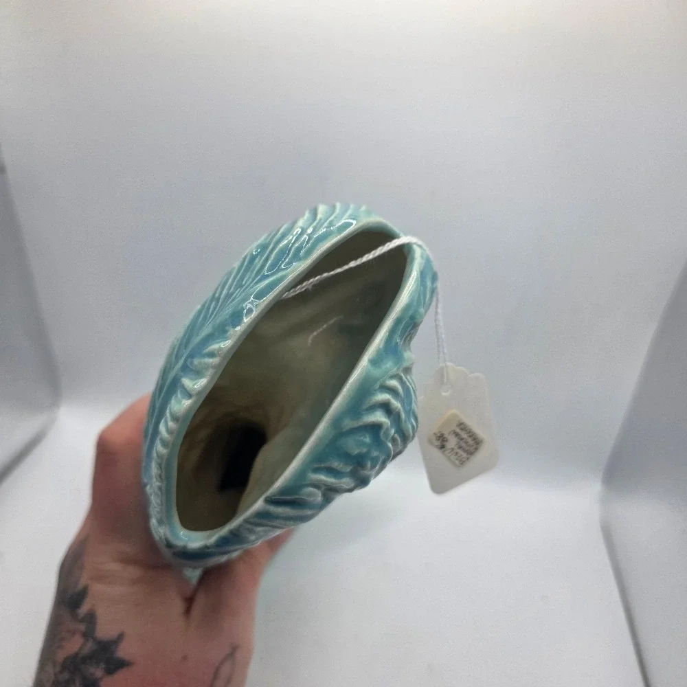 Vintage Royal Haeger Turquoise Figural Bird Vase MCM Art Pottery USA